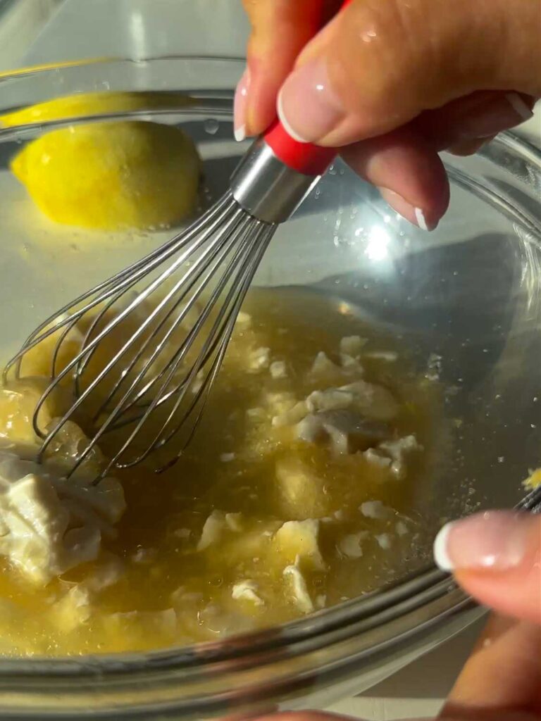 whisking silken tofu